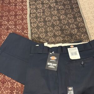 Dickies Blue Dress Pants Flat Front